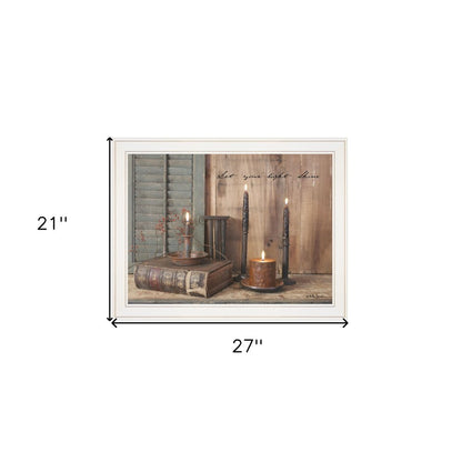 Let Your Light Shine 4 White Framed Print Wall Art HomeRoots