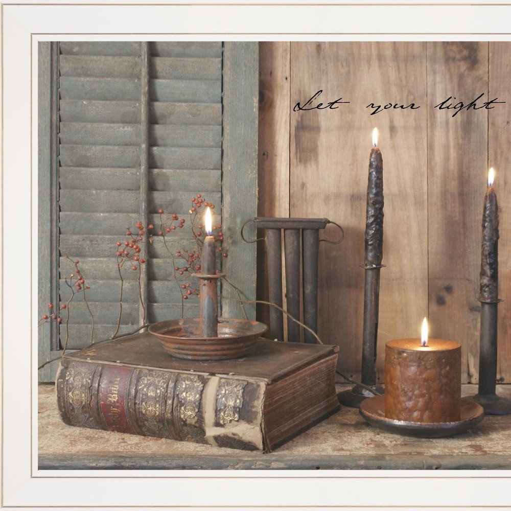 Let Your Light Shine 4 White Framed Print Wall Art HomeRoots