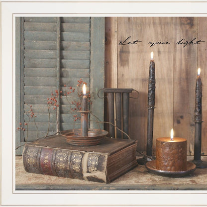 Let Your Light Shine 4 White Framed Print Wall Art HomeRoots