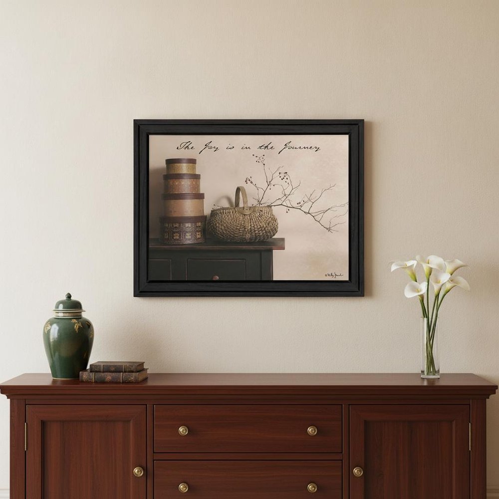 The Joy is the Journey Black Framed Print Wall Art HomeRoots