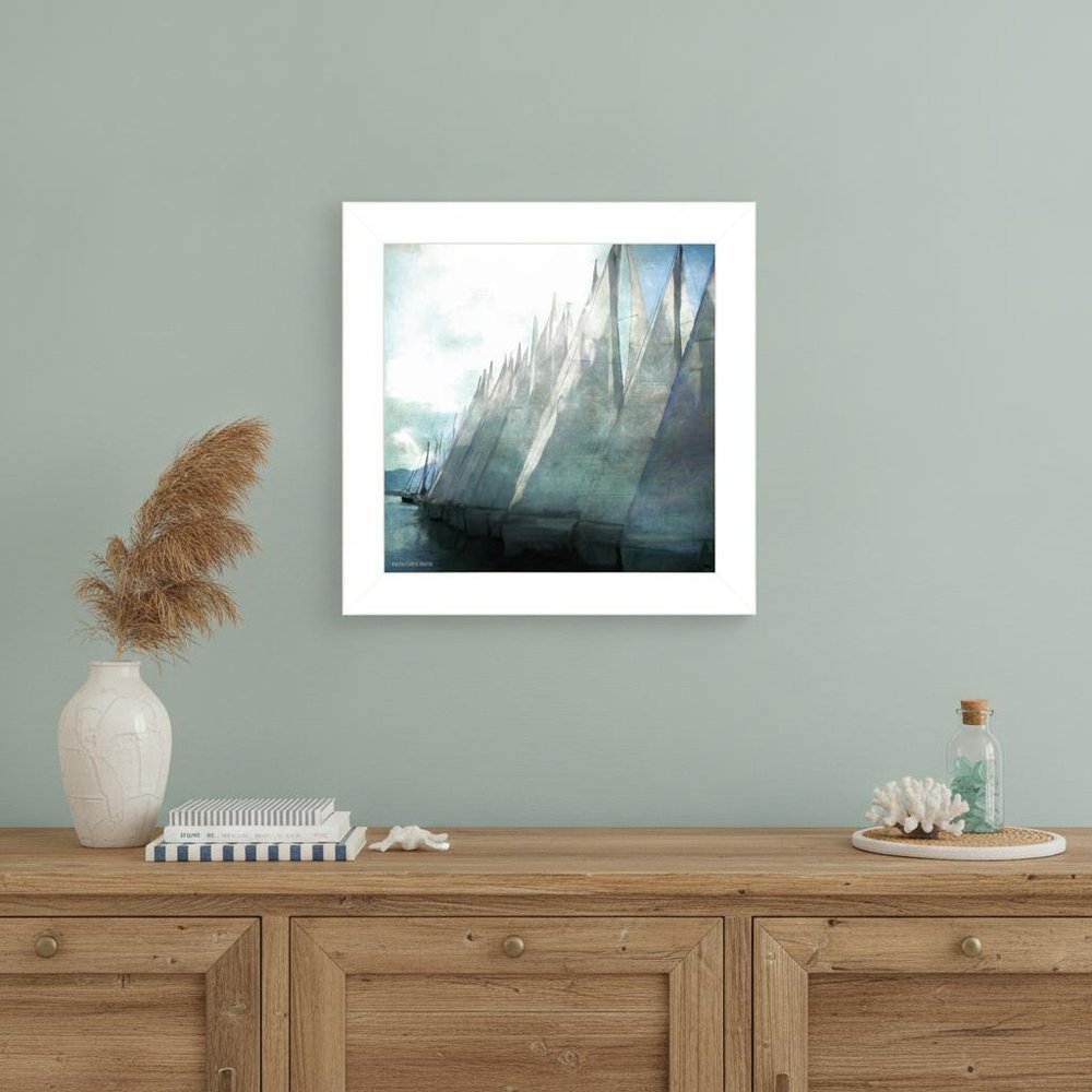 Sailboat Marina I 1 White Framed Print Wall Art — view 4