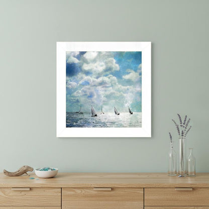 Sailing White Waters 1 White Framed Print Wall Art HomeRoots