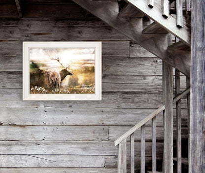 Heading Home Elk 1 White Framed Print Wall Art HomeRoots