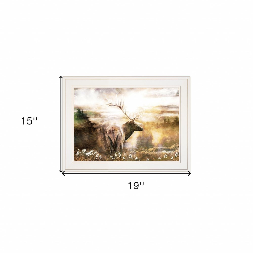 Heading Home Elk 1 White Framed Print Wall Art HomeRoots