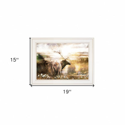 Heading Home Elk 1 White Framed Print Wall Art HomeRoots