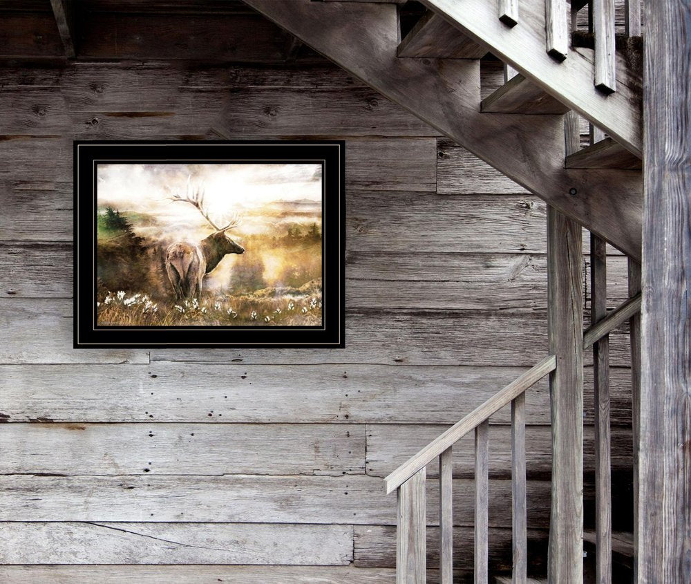Heading Home Elk 2 Black Framed Print Wall Art HomeRoots