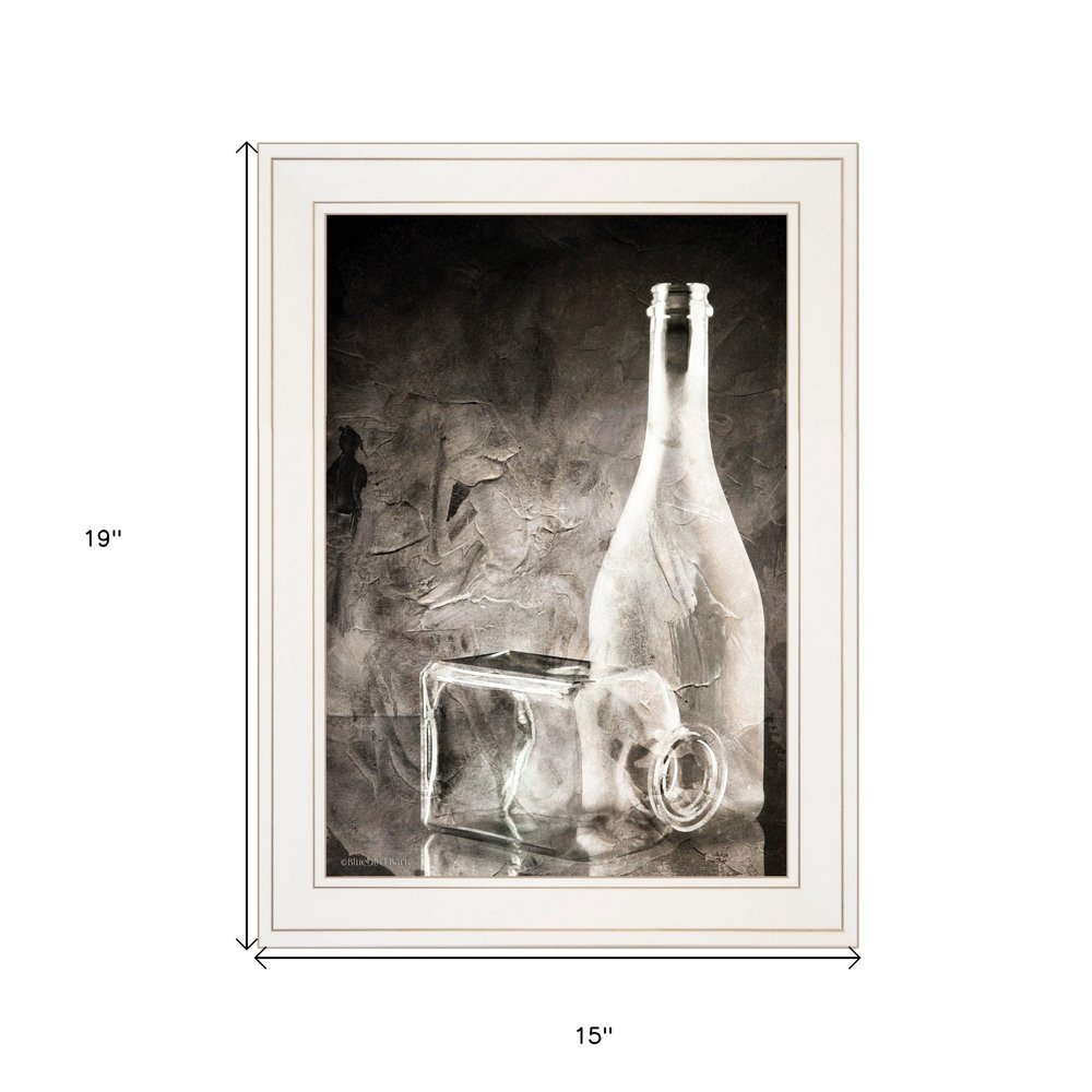 Moody Gray Glassware Still Life 1 White Framed Print Kitchen Wall Art HomeRoots