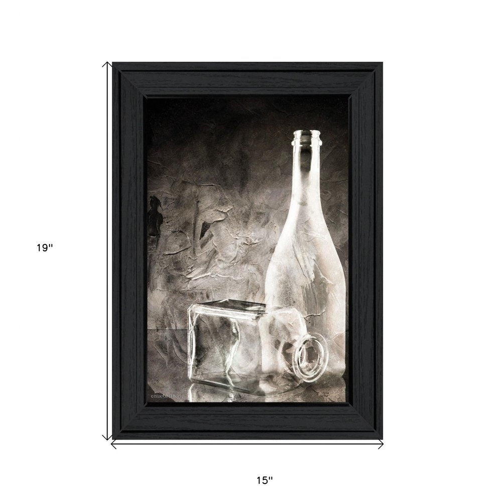 Moody Gray Glassware Still Life 2 Black Framed Print Kitchen Wall Art HomeRoots