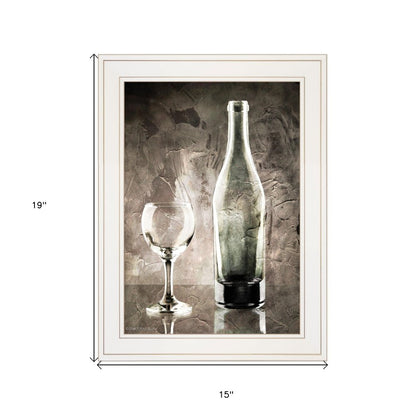 Moody Gray Wine Glass Still Life 1 White Framed Print Wall Art HomeRoots