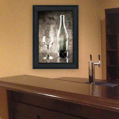 Moody Gray Wine Glass Still Life 2 Black Framed Print Wall Art HomeRoots