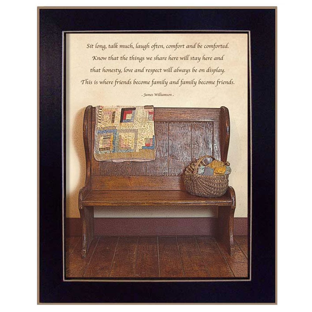 Friends Become Family Black Framed Print Wall Art — view 1