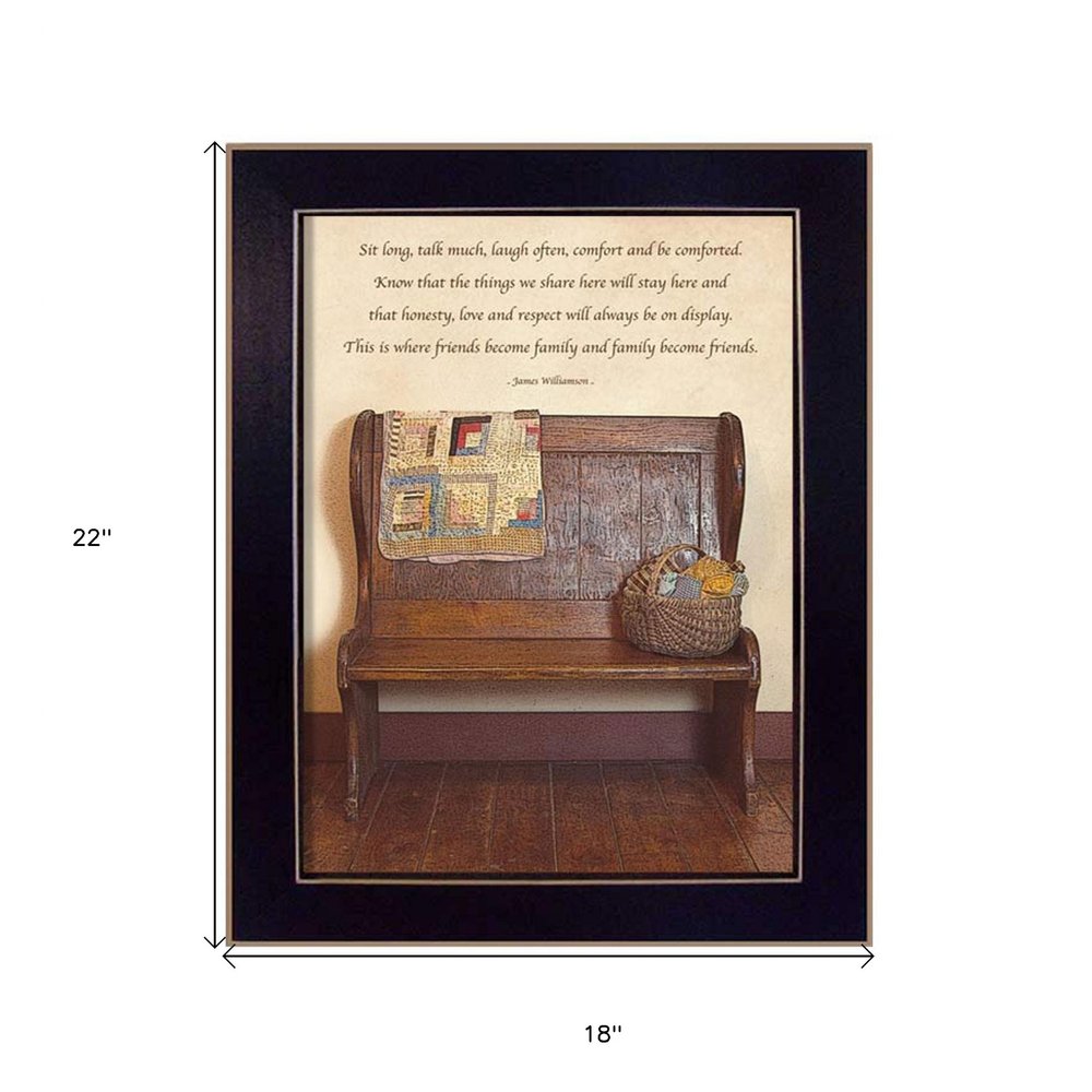 Friends Become Family Black Framed Print Wall Art HomeRoots