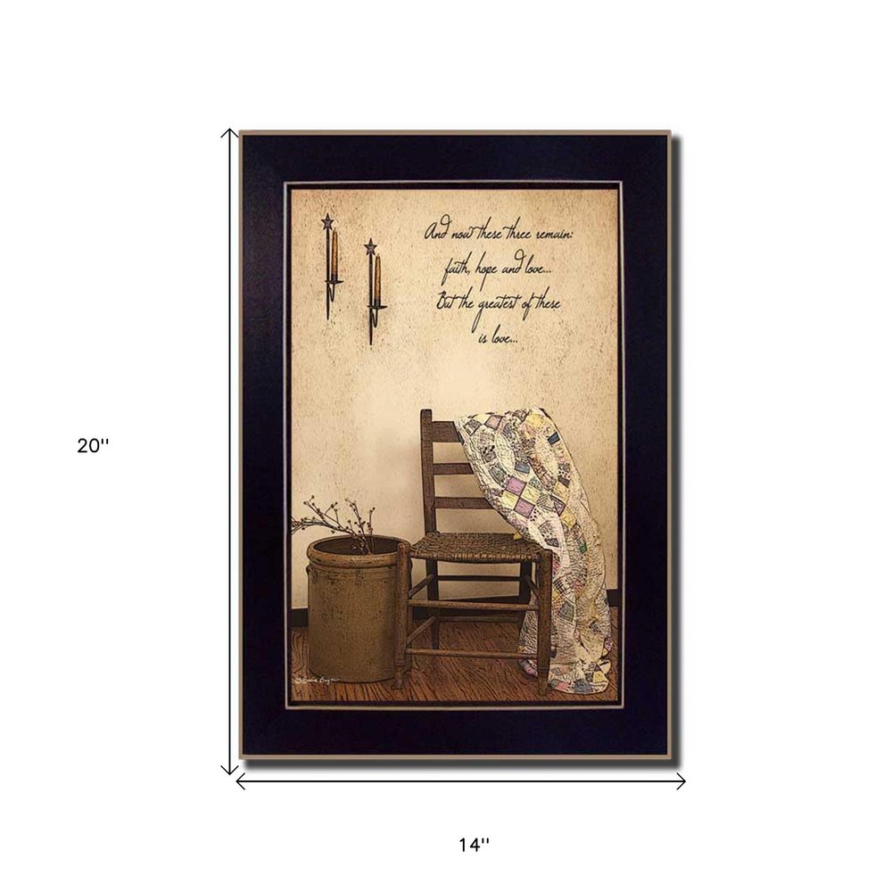 These Three Remain 4 Black Framed Print Wall Art — view 3