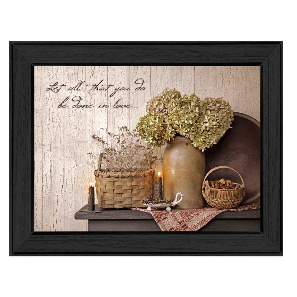 Done in Love 1 Black Framed Print Wall Art — view 1