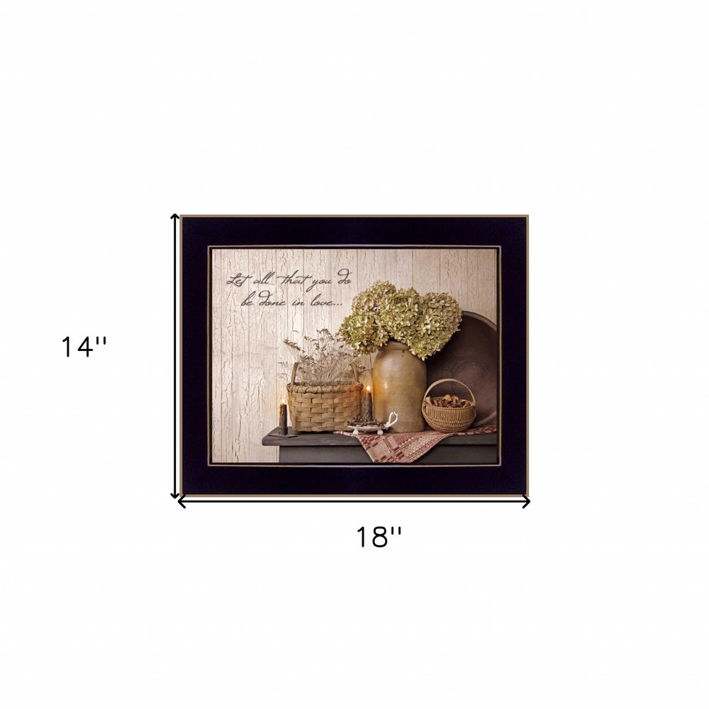 Done in Love 2 Black Framed Print Wall Art — view 3