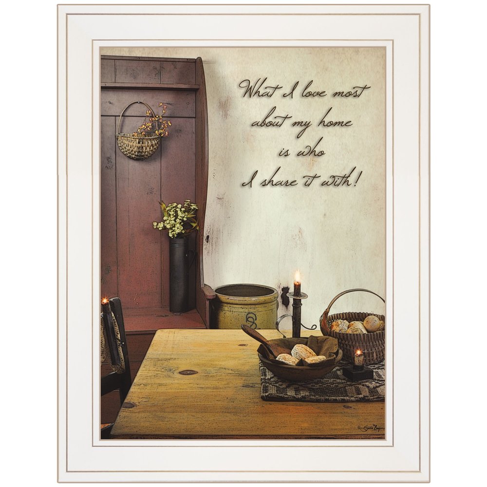 What I love Most 2 White Framed Print Kitchen Wall Art — view 1