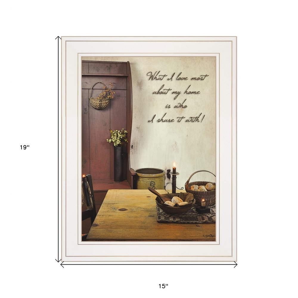 What I love Most 2 White Framed Print Kitchen Wall Art — view 3