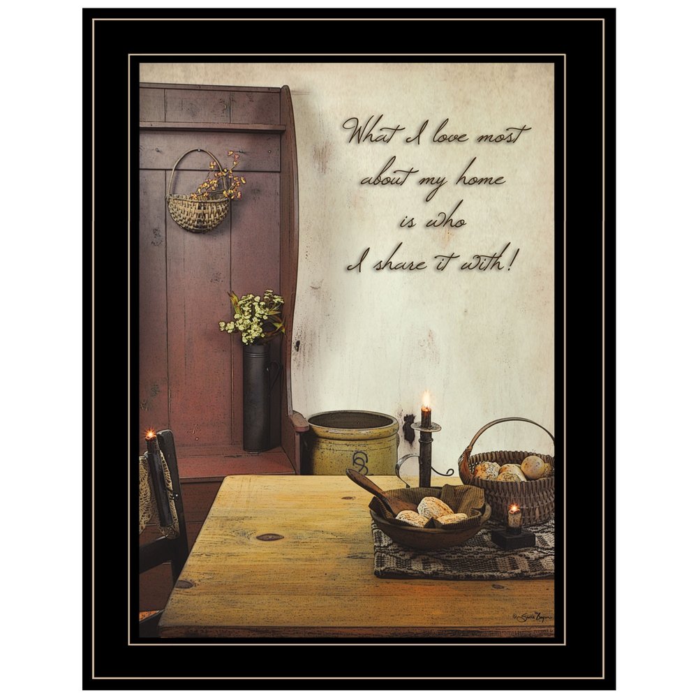 What I love Most 3 Black Framed Print Kitchen Wall Art — view 1