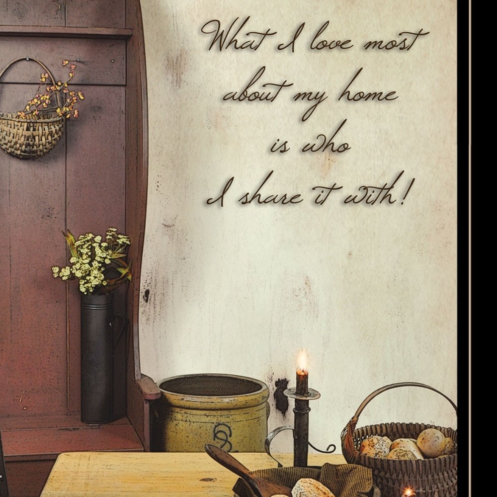 What I love Most 3 Black Framed Print Kitchen Wall Art — view 4