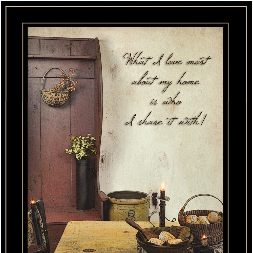 What I love Most 3 Black Framed Print Kitchen Wall Art — view 5