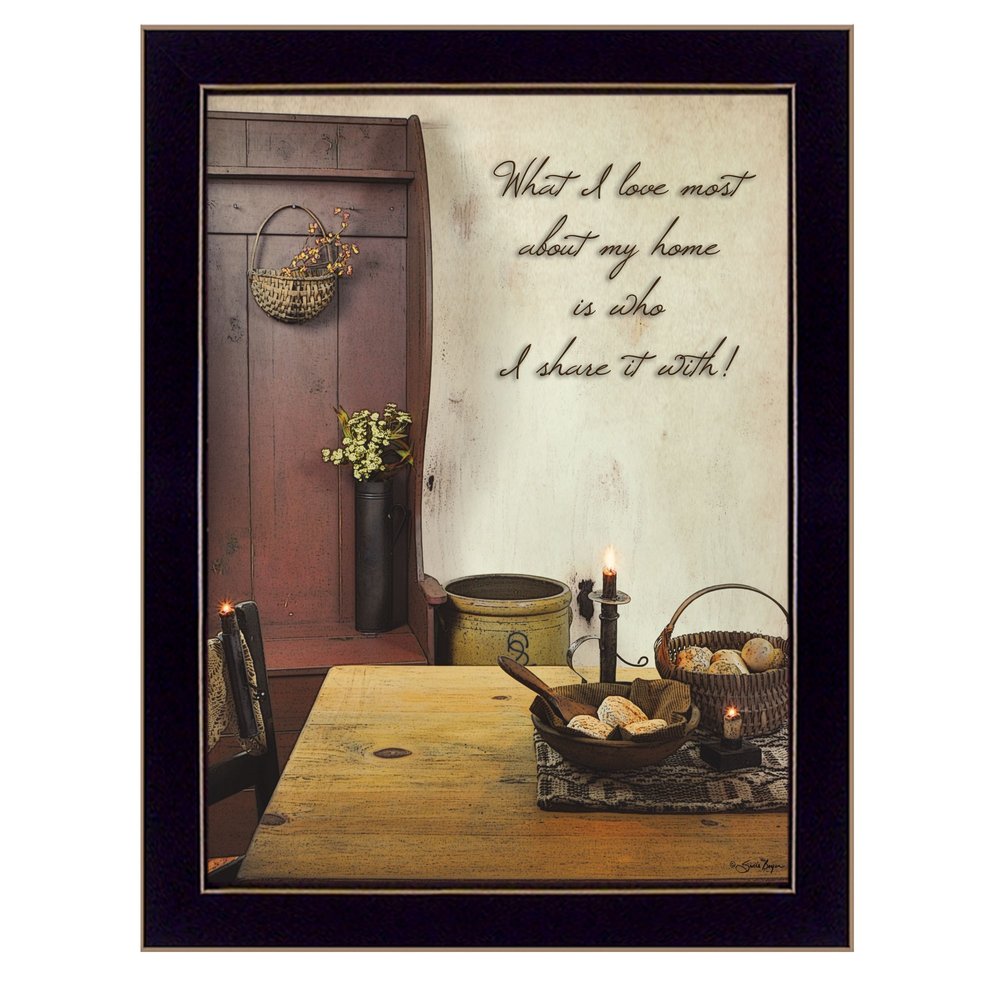 What I love Most 4 Black Framed Print Kitchen Wall Art — view 1