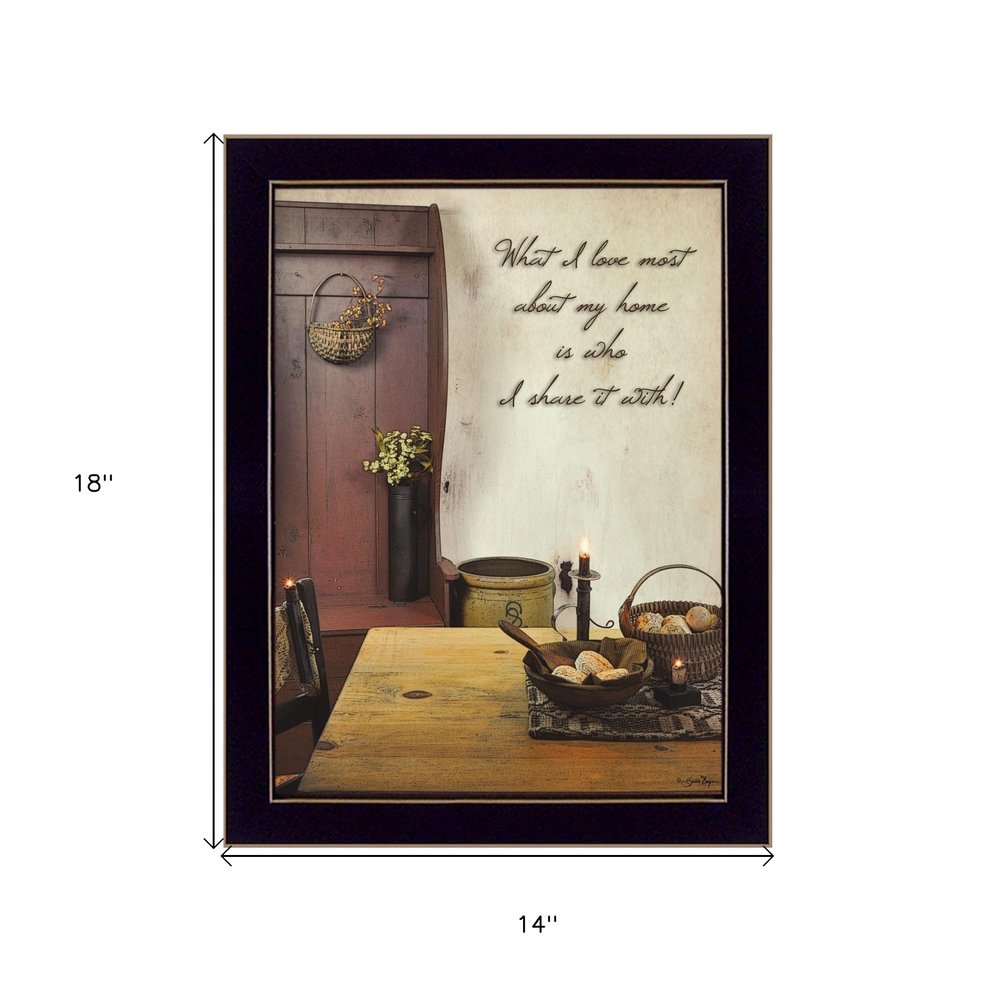 What I love Most 4 Black Framed Print Kitchen Wall Art — view 4