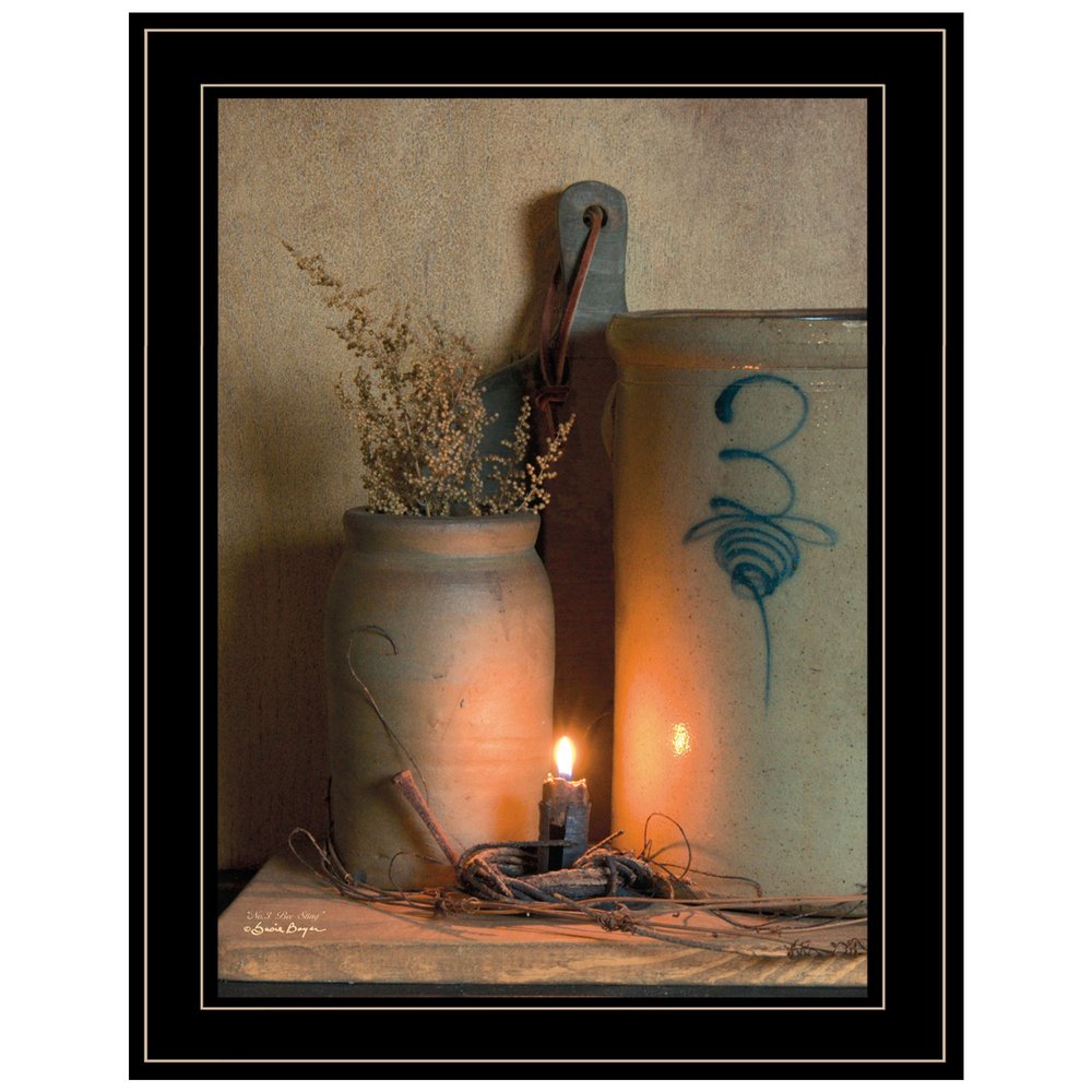 No 3 Bee Sting on a crock 2 Black Framed Print Wall Art — view 1