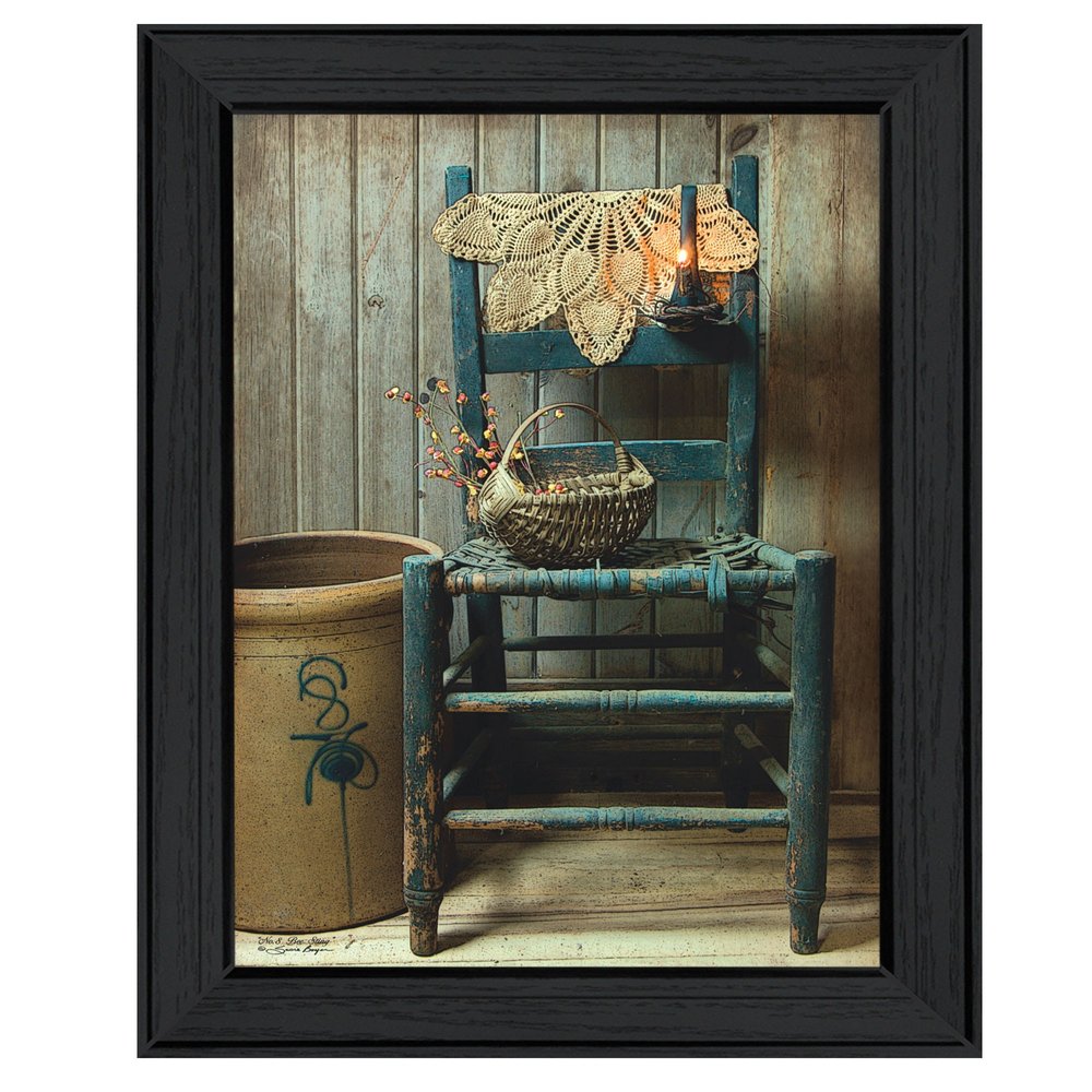 This Old Chair Black Framed Print Wall Art — view 1