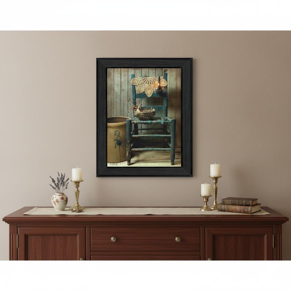 This Old Chair Black Framed Print Wall Art — view 4