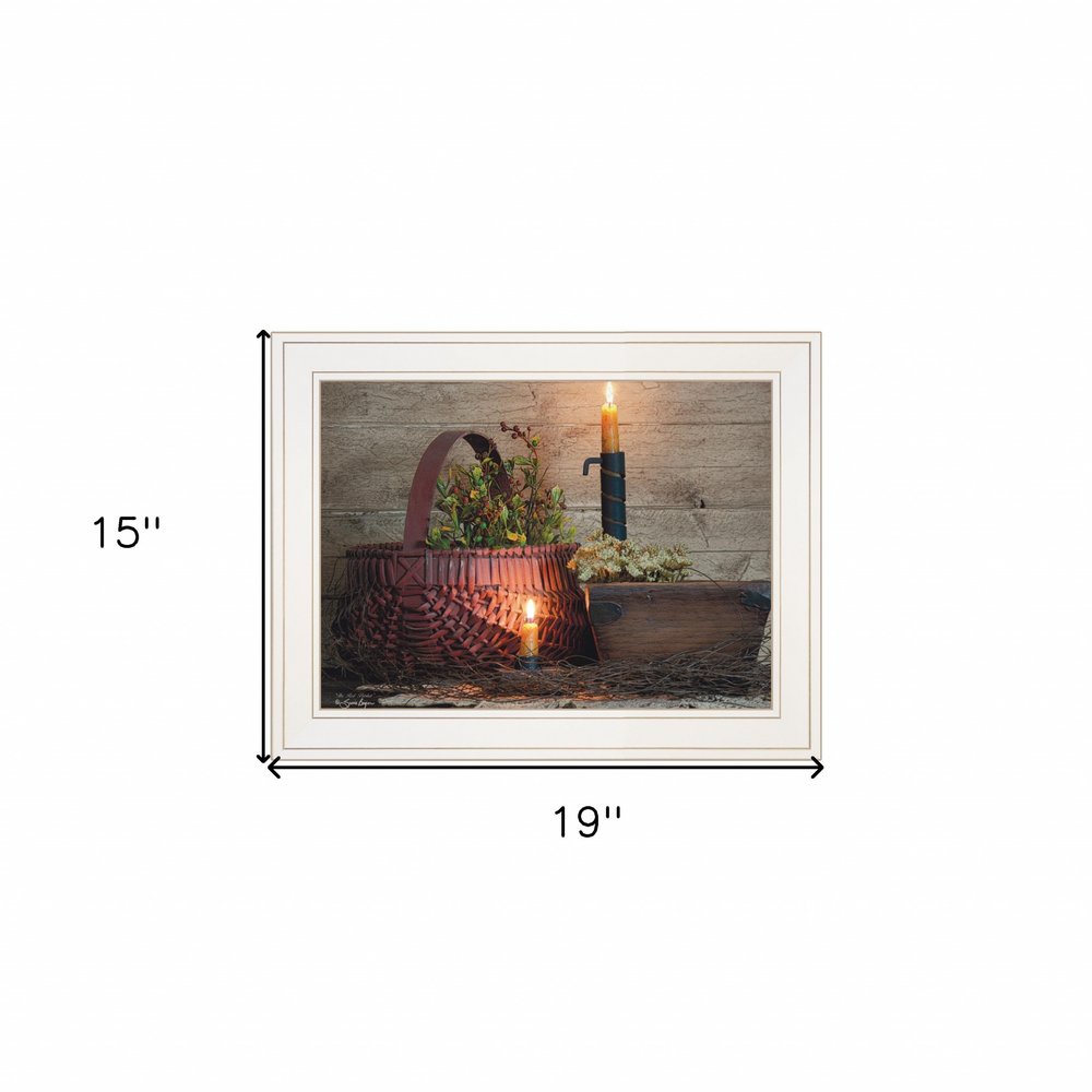 The Red Basket 1 White Framed Print Wall Art — view 3