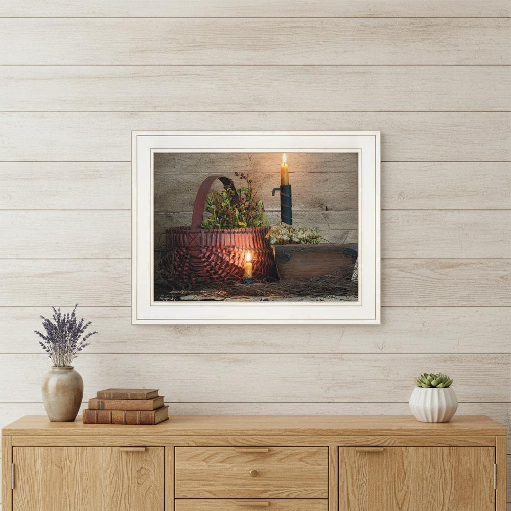 The Red Basket 1 White Framed Print Wall Art — view 4