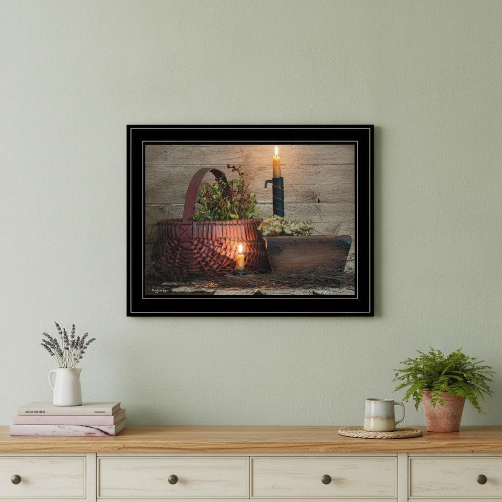 The Red Basket 2 Black Framed Print Wall Art — view 4