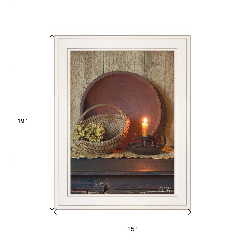 The Red Basket 4 White Framed Print Wall Art — view 3