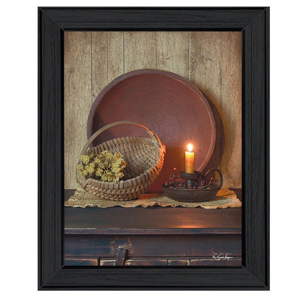 The Red Bowl 1 Black Framed Print Wall Art — view 1