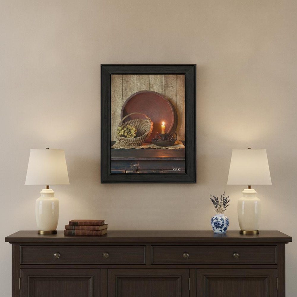 The Red Bowl 1 Black Framed Print Wall Art — view 4