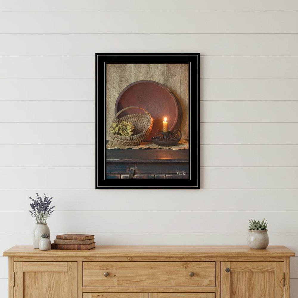 The Red Basket 5 Black Framed Print Wall Art — view 4