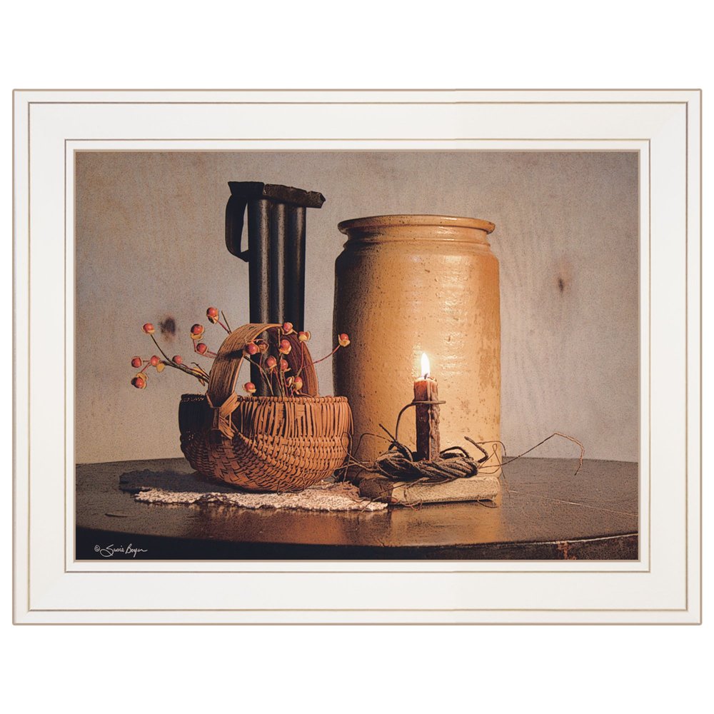 Bittersweet Basket 1 White Framed Print Wall Art — view 1