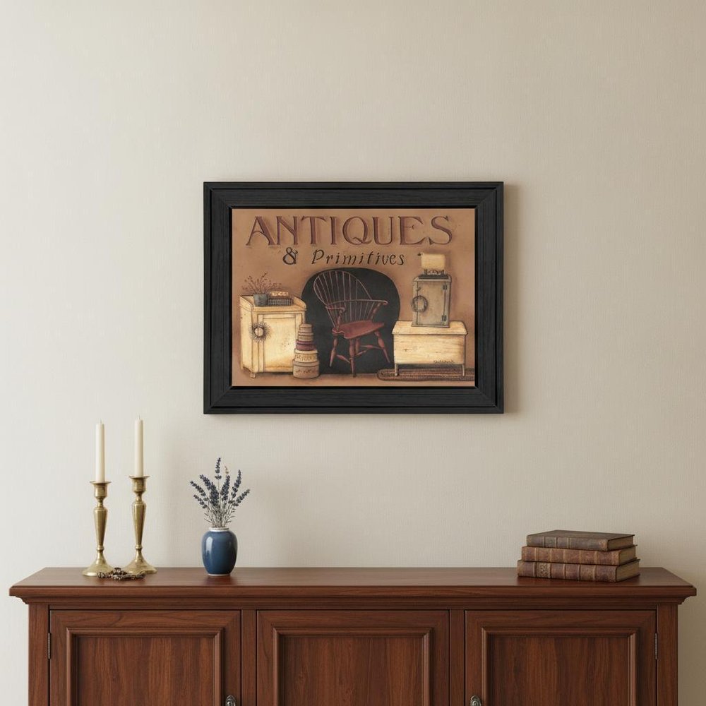 Antiques and Primitives Black Framed Print Wall Art — view 4