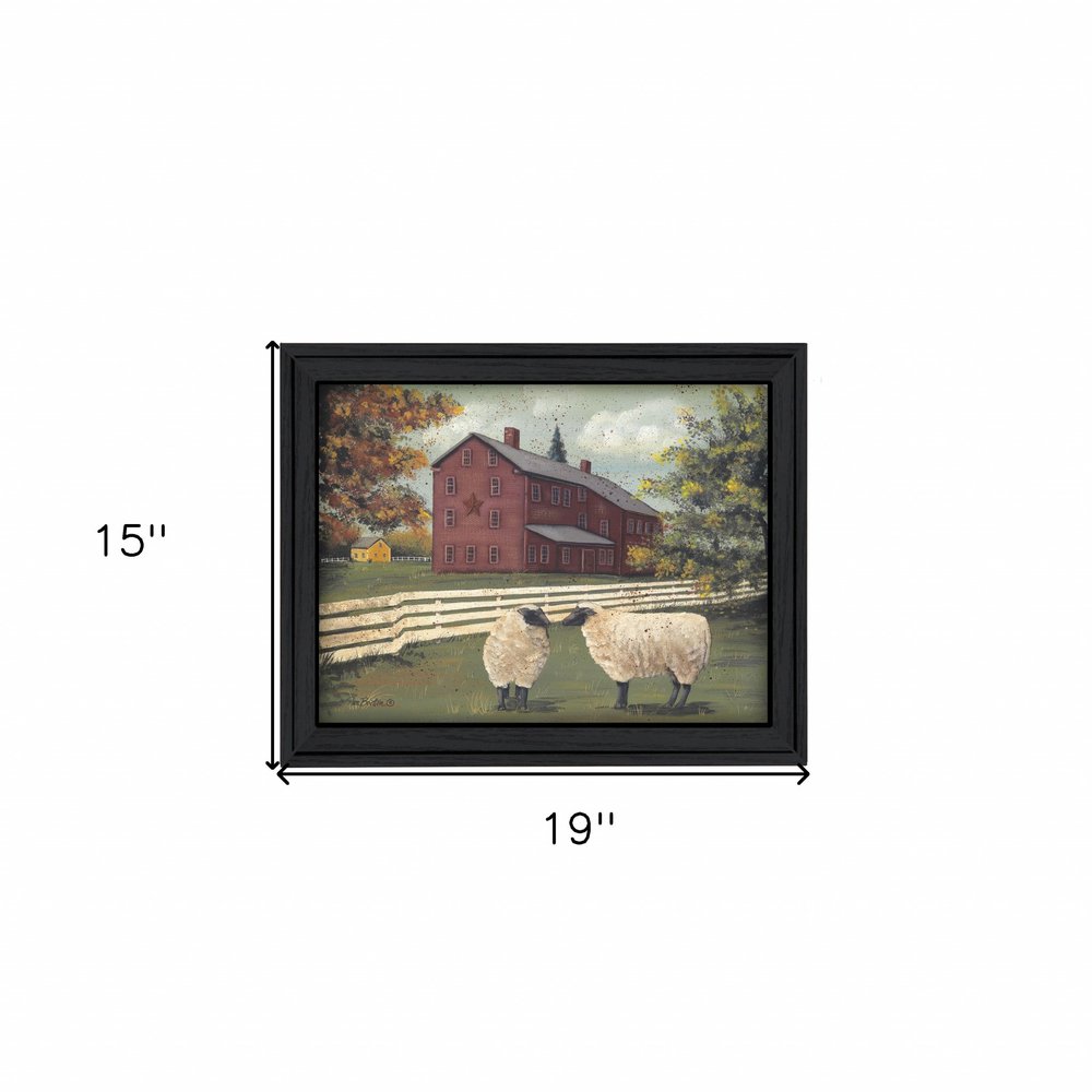 Hancock Sheep 1 Black Framed Print Wall Art — view 3