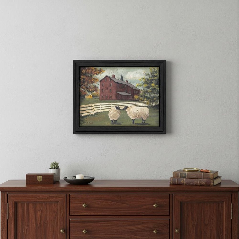 Hancock Sheep 1 Black Framed Print Wall Art — view 4