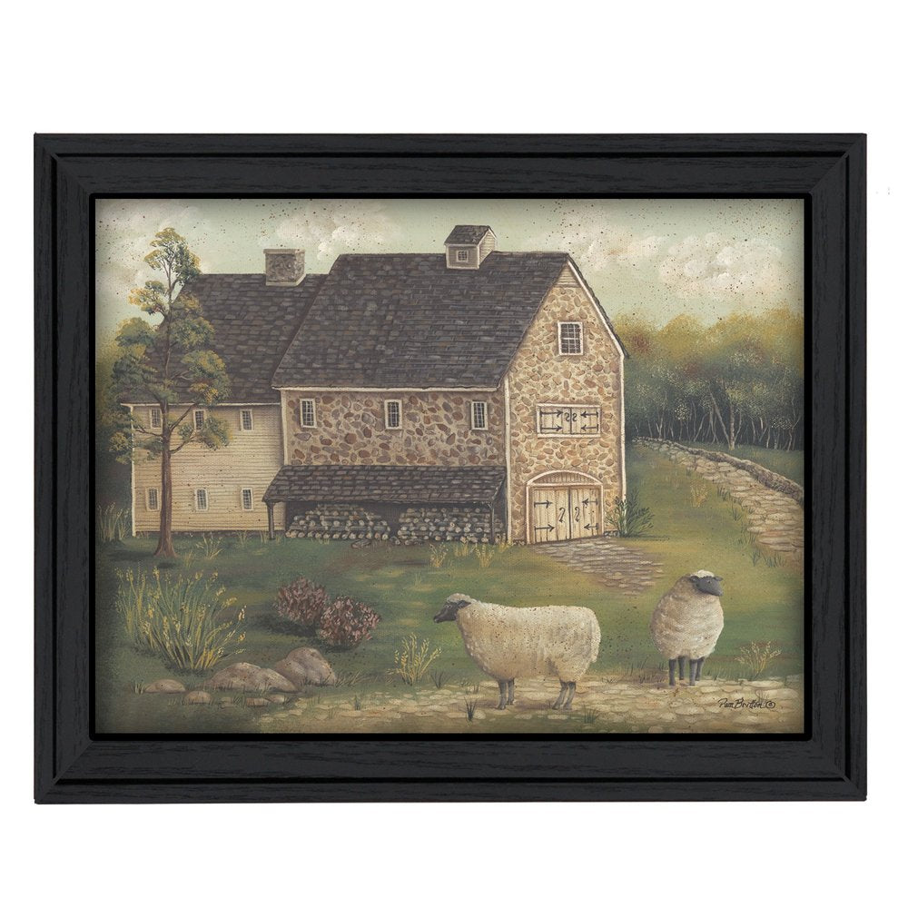 Stone Barn 1 Black Framed Print Wall Art — view 1