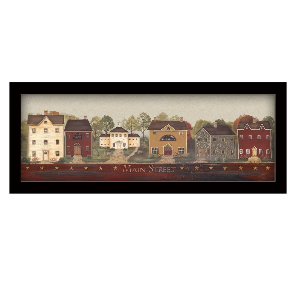 Main Street 1 Black Framed Print Wall Art — view 1