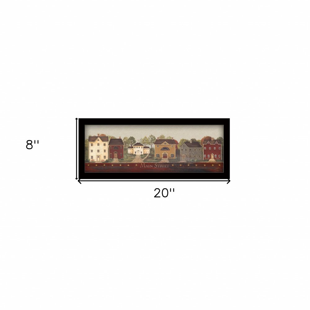 Main Street 1 Black Framed Print Wall Art — view 3