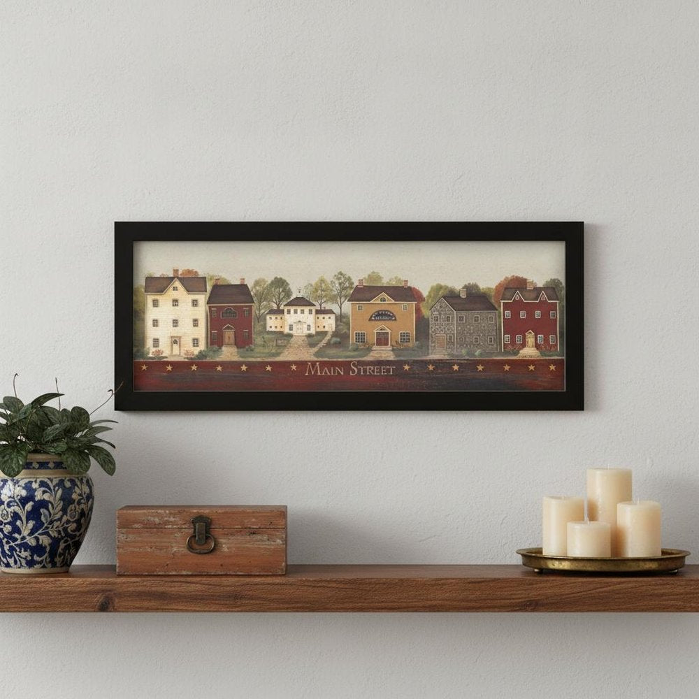 Main Street 1 Black Framed Print Wall Art — view 4