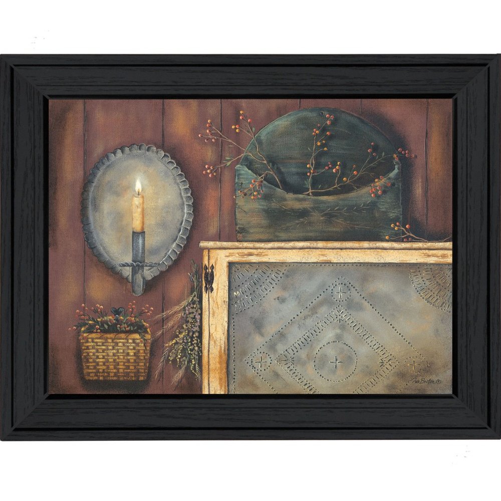 Tin Sconce Black Framed Print Wall Art — view 1