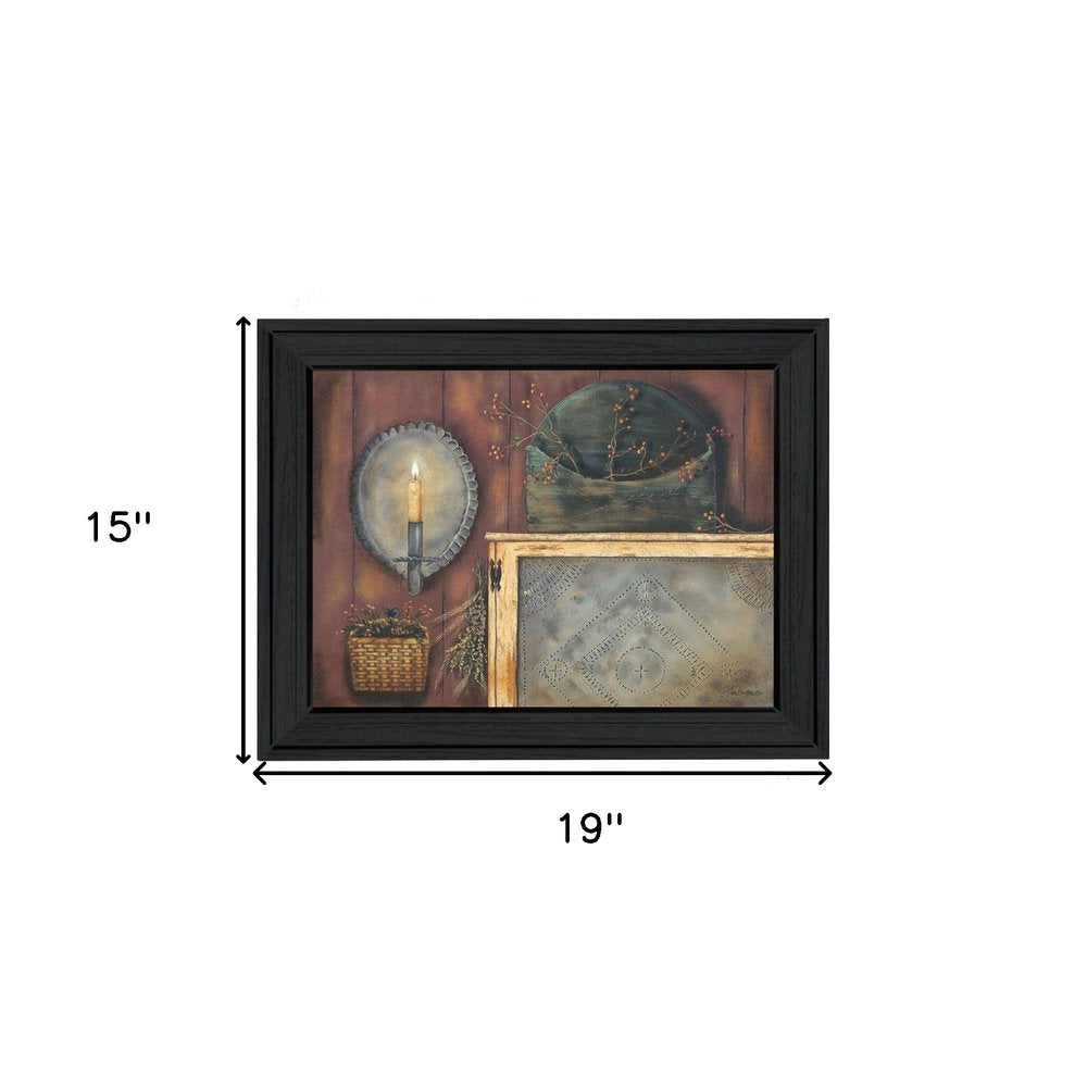 Tin Sconce Black Framed Print Wall Art — view 4