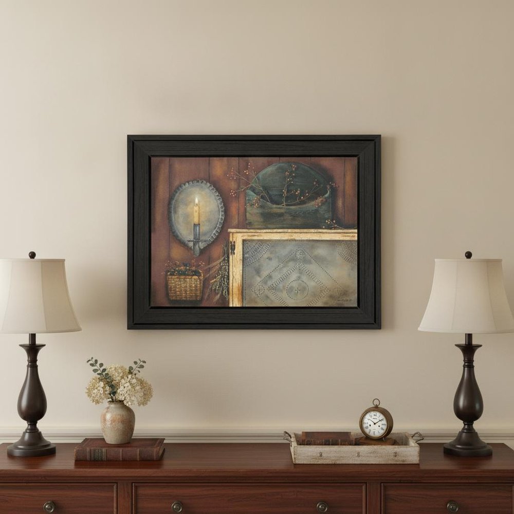 Tin Sconce Black Framed Print Wall Art — view 5