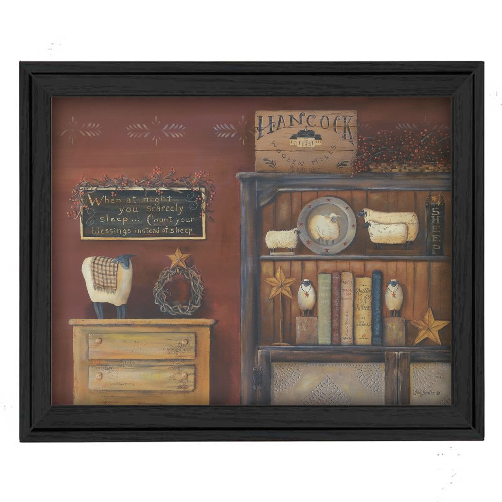 Count Your Blessings 3 Black Framed Print Wall Art — view 1