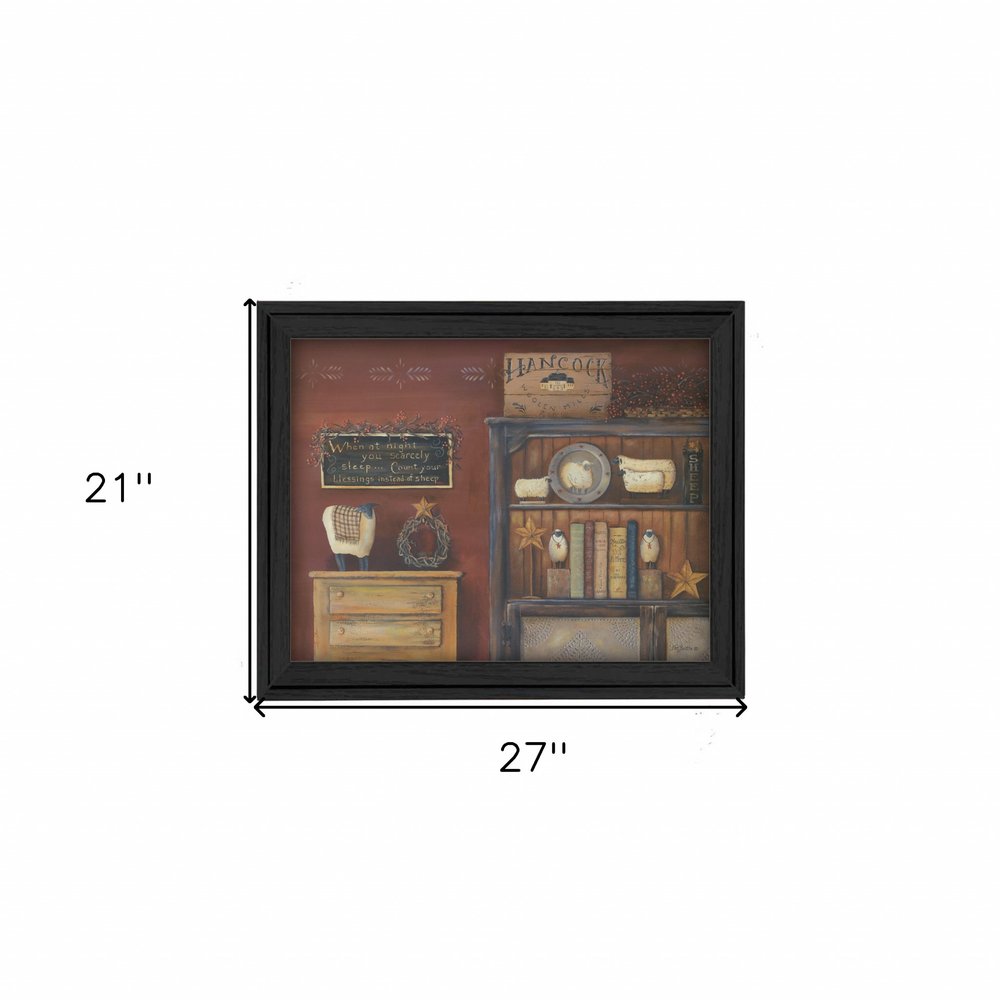 Count Your Blessings 3 Black Framed Print Wall Art — view 3