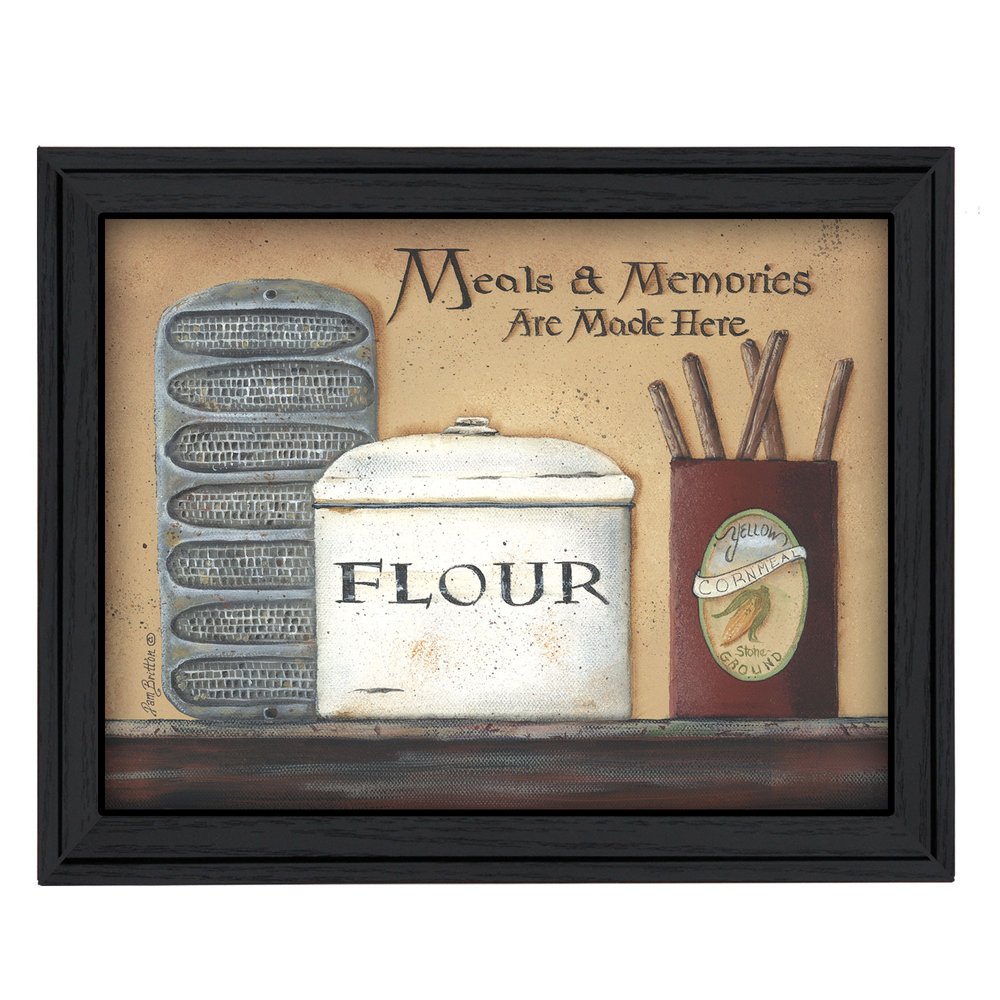 Meals and Memories Black Framed Print Wall Art — view 1